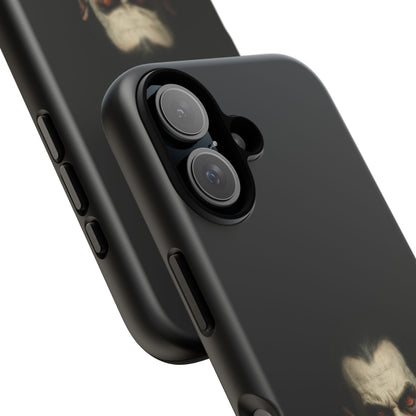 Gothic vampire portrait phone case for iPhone, featuring Dracula horror design by Printify, with dark, detailed vampire artwork.