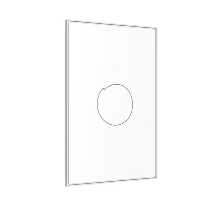 Framed matte canvas wall art featuring a minimal circular line design, created by Printify, ideal for modern home decor.