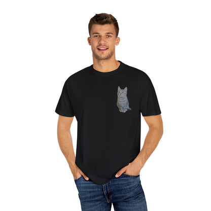 Whimsical Cat Pocket T-Shirt for Cat Lovers - TRV