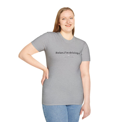 Funny UFO T-shirt with alien graphic, featuring a sci-fi design on a casual Printify T-shirt for sci-fi fans.