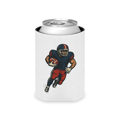 Football Player Can Cooler | Sports Fan Gift, Tailgate Accessories, Game Day Drink Holder, Party Favor, Football Party Decor
