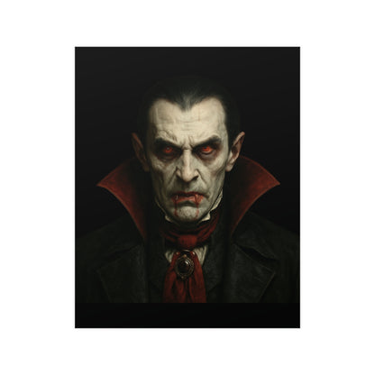 Gothic Vampire Art Poster, Spooky Wall Decor, Horror Room Accent, Perfect for Halloween, Gothic Decor, Home Office Artwork - TRV