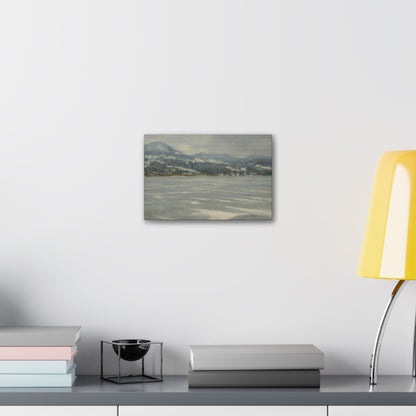 Serene Landscape Canvas Art, Tranquil Wall Decor, Perfect for Home, Office, or Gift, Ideal for Winter Holidays, Cozy Vibes, Scenic Artwork
