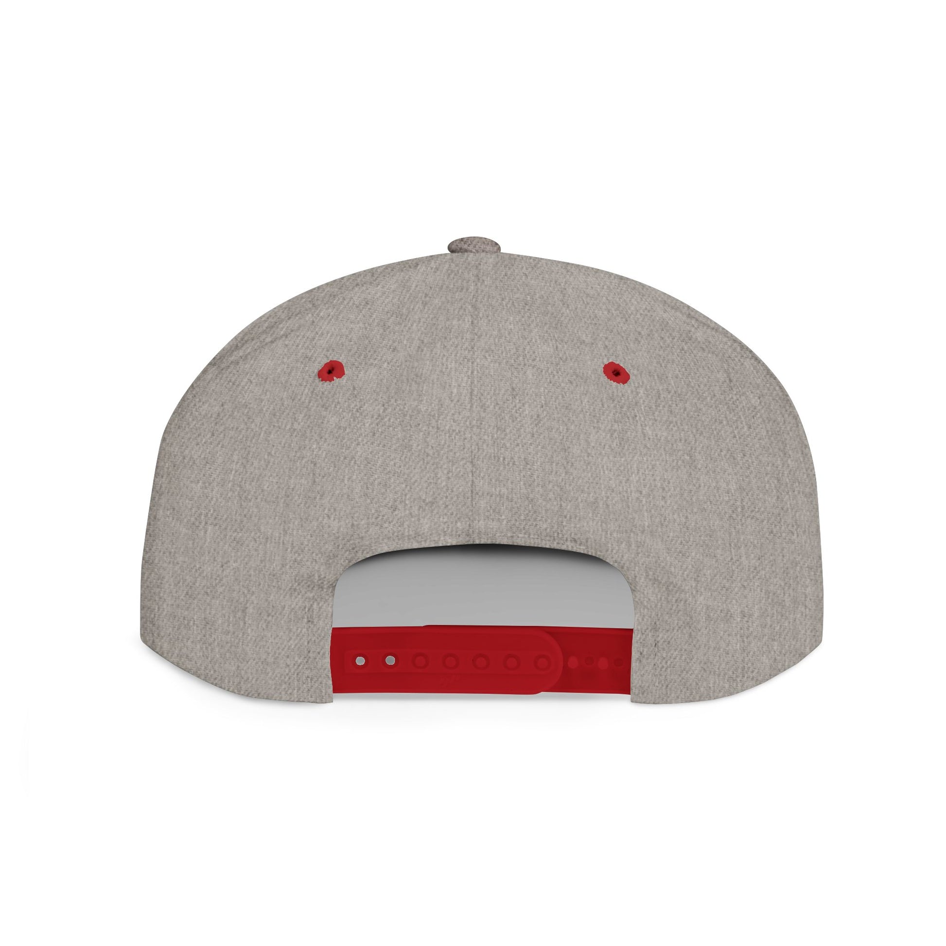 Minimalist hand gesture flat bill snapback hat by Printify, featuring a sleek design and adjustable strap in a casual style.