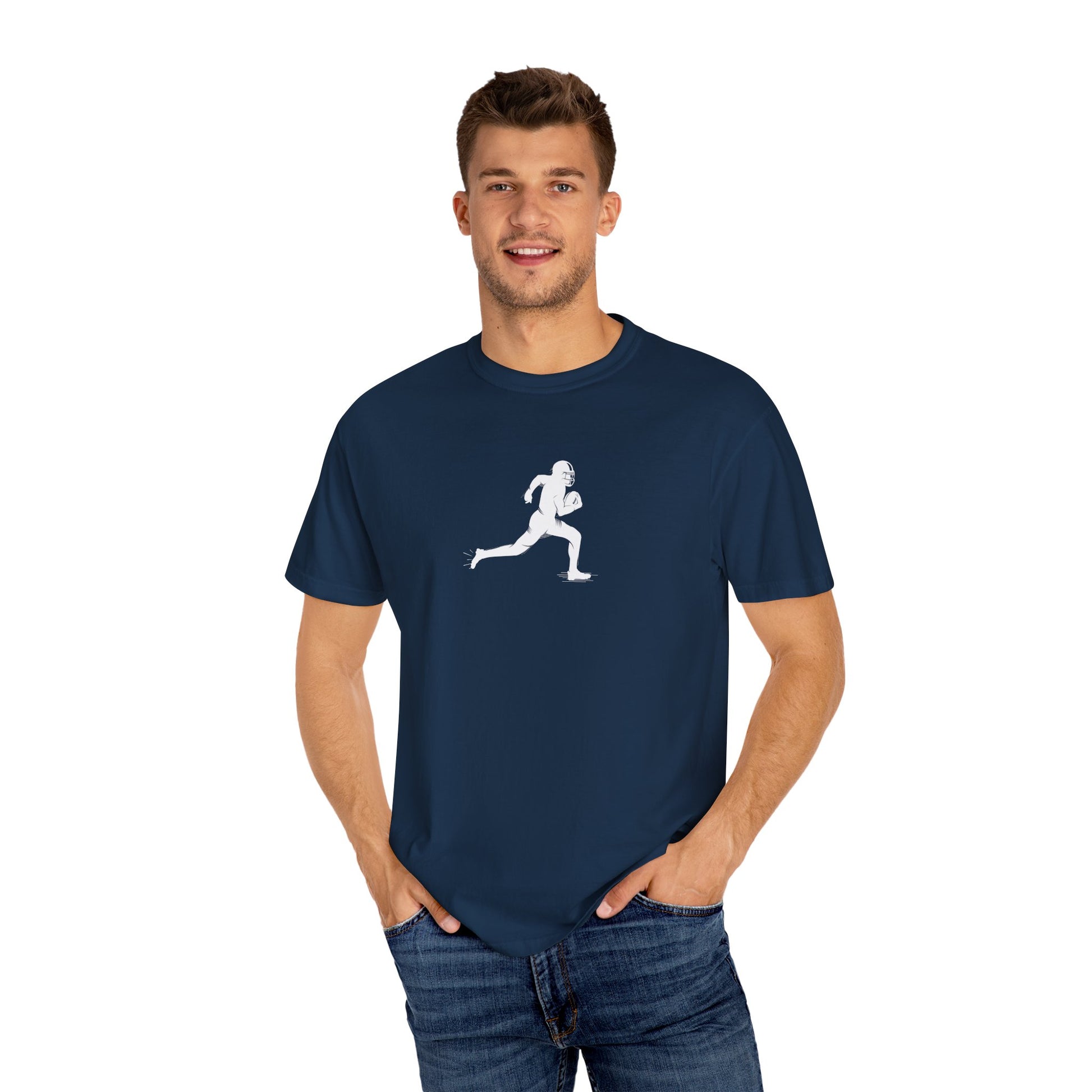 Unisex Football Player T-Shirt | Comfortable Sports Tee, Gift for Runners, Casual Wear, Workout Clothing, Everyday Style - TRV