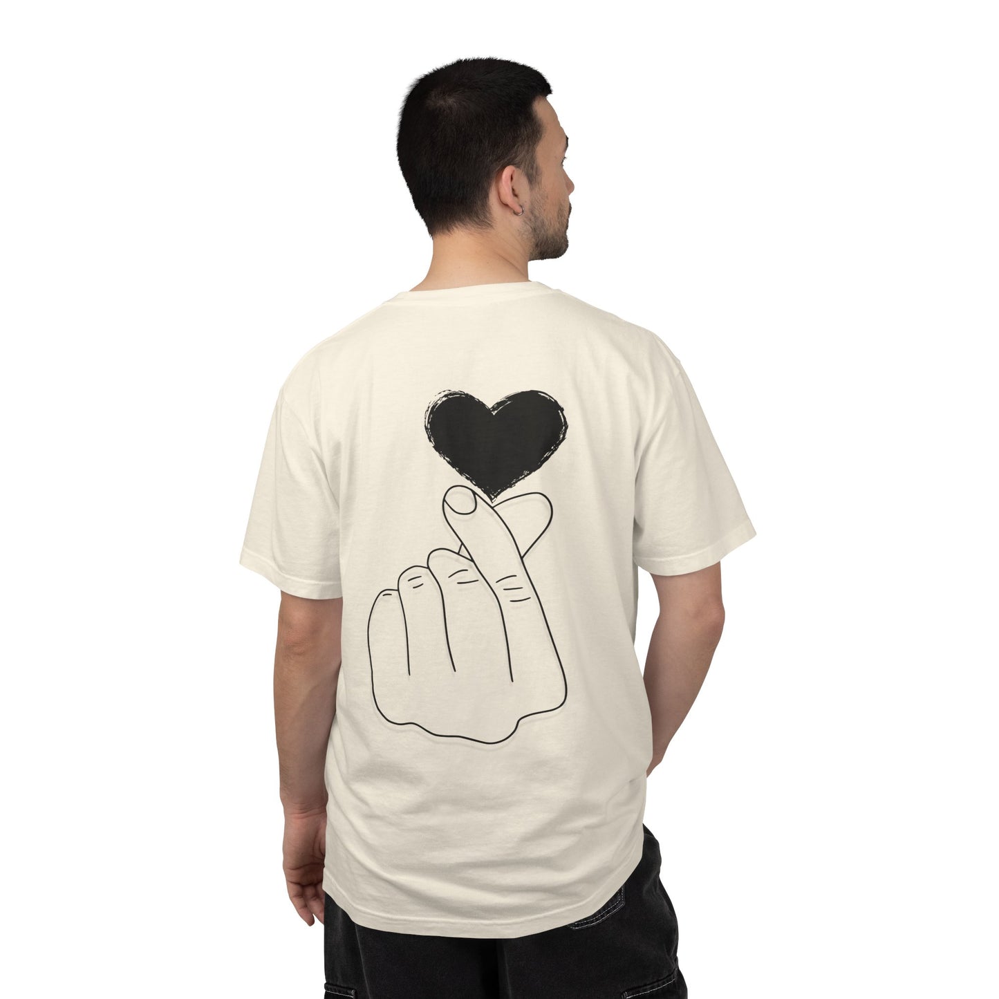Unisex Garment-Dyed T-Shirt with Heart Design | Casual Trendy Wear for All Occasions