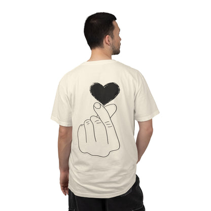 Unisex Garment-Dyed T-Shirt with Heart Design | Casual Trendy Wear for All Occasions