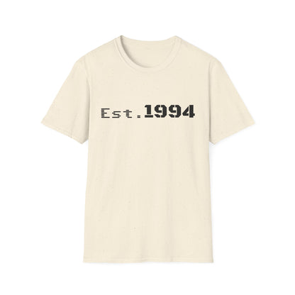 Vintage 1994 Est. graphic T-shirt by Printify featuring retro design and bold text on soft cotton fabric.