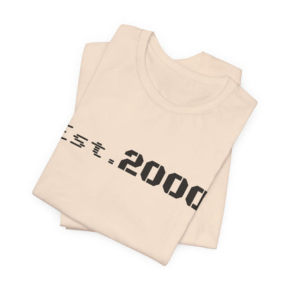 Retro pixel T-shirt by Printify featuring "Born in 2000" design, vintage style, casual fit, and bold graphic print.