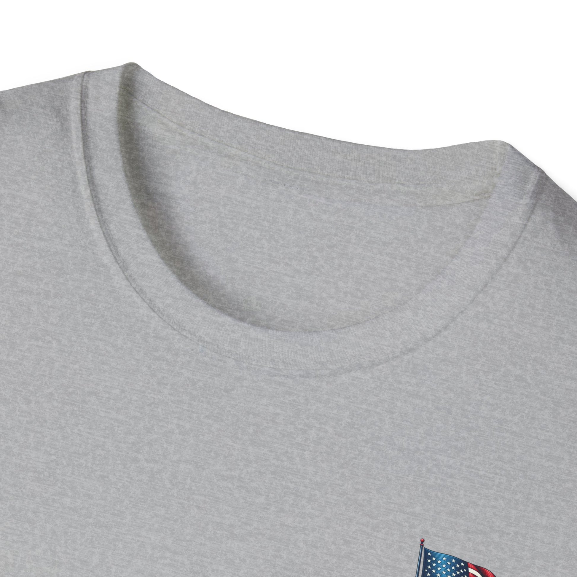 Patriotic Unisex Softstyle T-Shirt, American Flag Tee, USA Pride Shirt, Perfect for Independence Day, Casual Wear - TRV