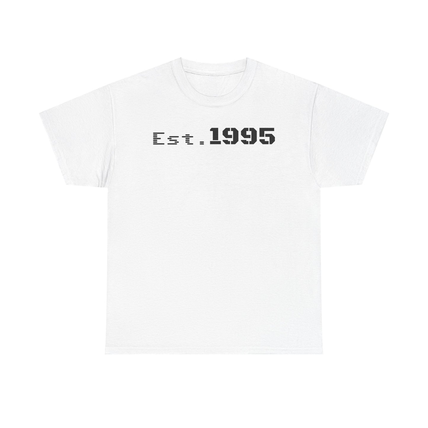 Unisex Heavy Cotton Tee - Est. 1995, Vintage Birthday Gift, Customizable Tee, Retro Unisex Shirt, Casual Everyday Wear