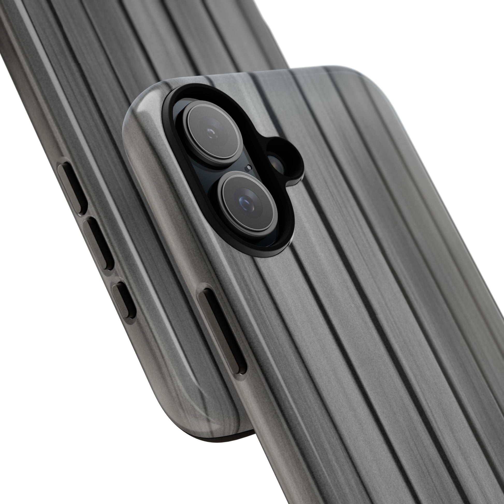 Ribbed metal texture phone case for iPhone, tough protective Printify phone cover with durable design and sleek finish.