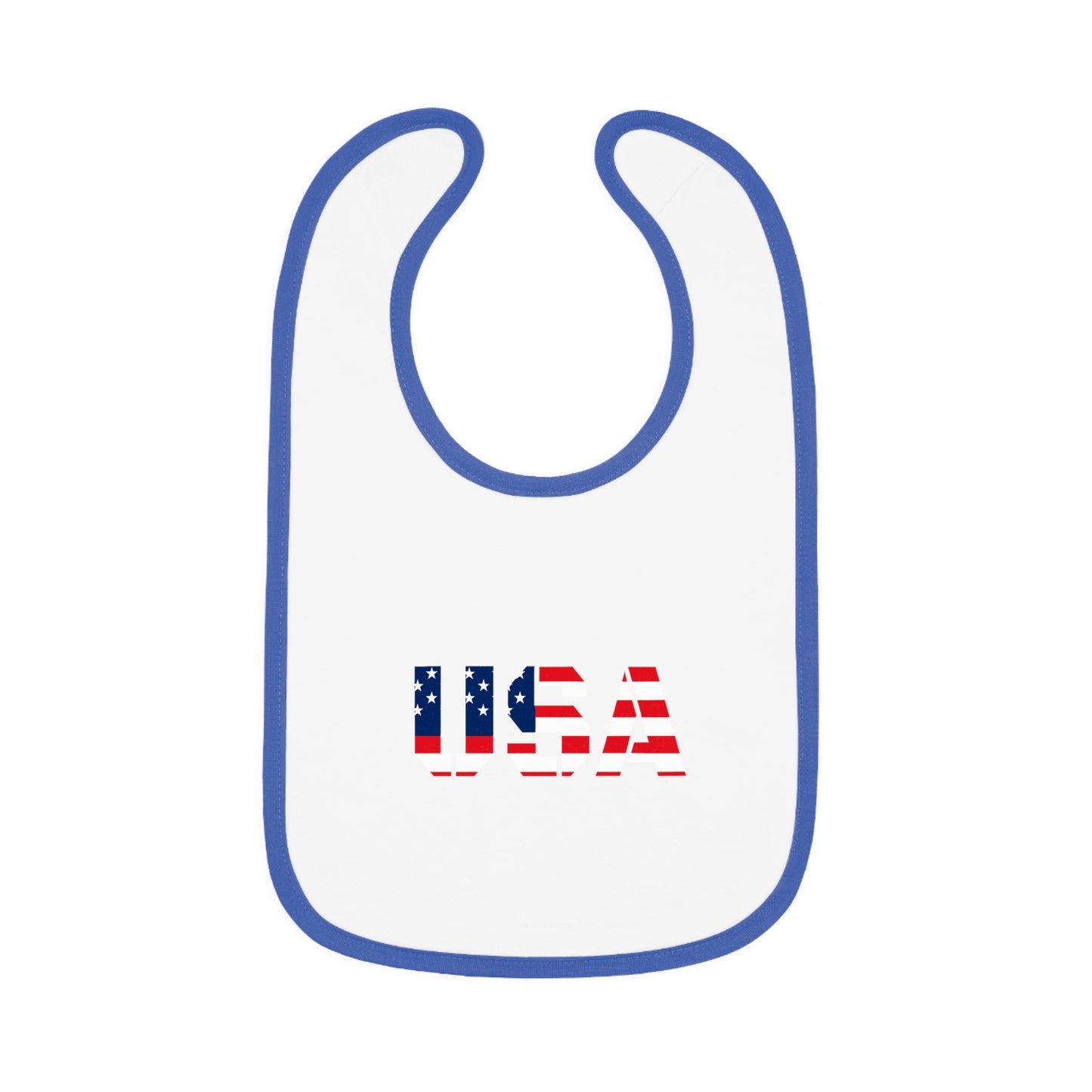 USA Bib for Babies, Americana Baby Bib, Infant Dining Essential, Gift for New Parents, Baby Shower, Fourth of July - TRV