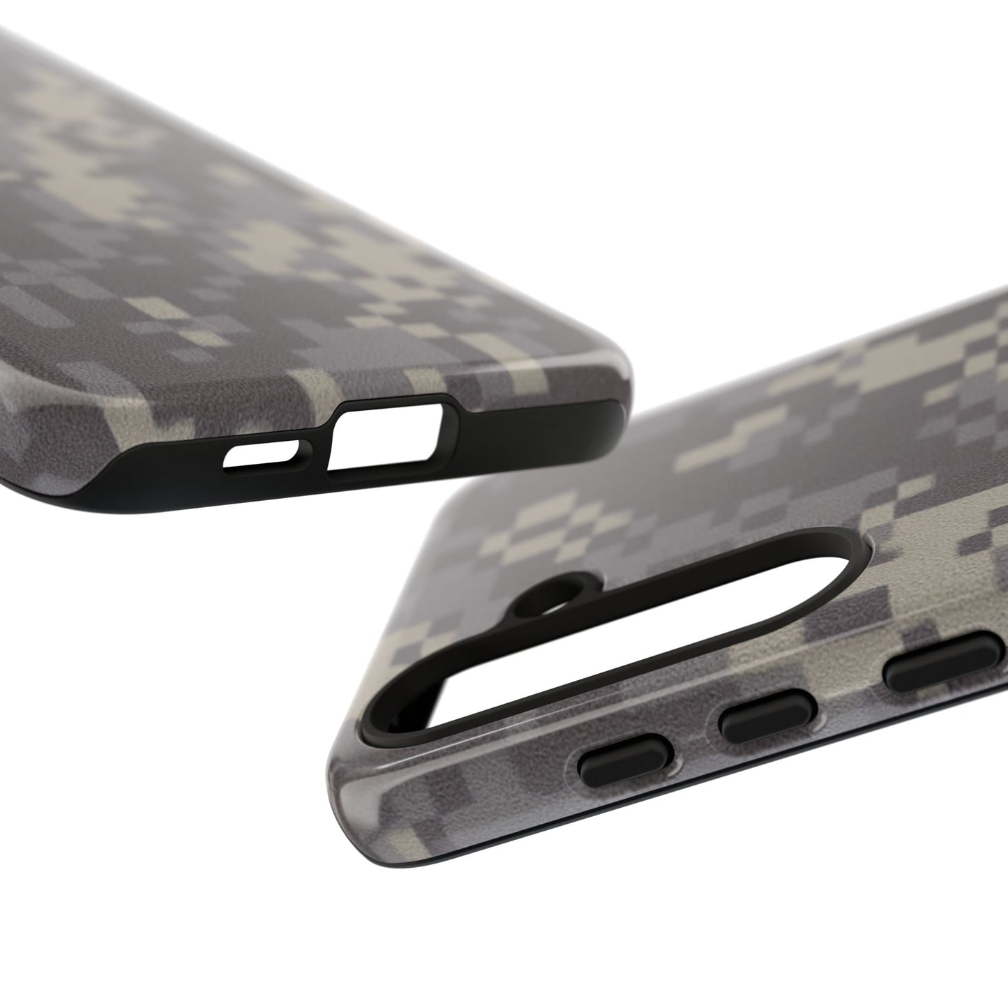 Digital camouflage tough phone case by Printify, rugged protective cover for smartphones with a rugged camouflage design.