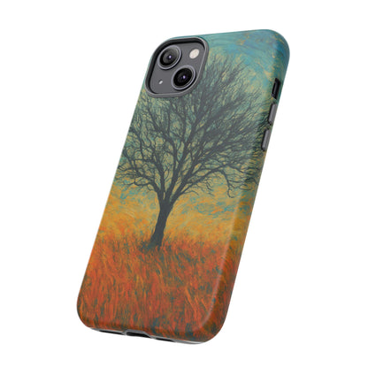 Artistic Phone Case with Tree Design, Nature Lover Gift, Unique Phone Cover, Holiday Present, Eco-friendly Tech Accessories - TRV