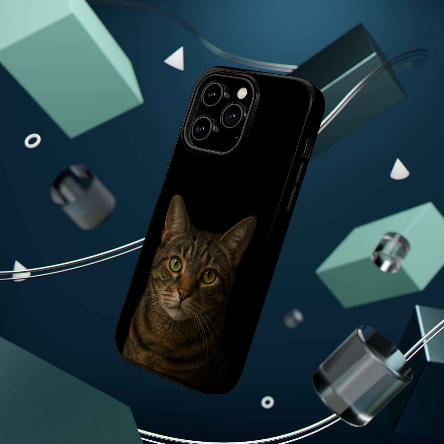 Magnetic Impact-Resistant Phone Case — Realistic Tabby Cat Portrait