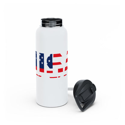 USA Flag Stainless Steel Water Bottle — Patriotic Travel Flask