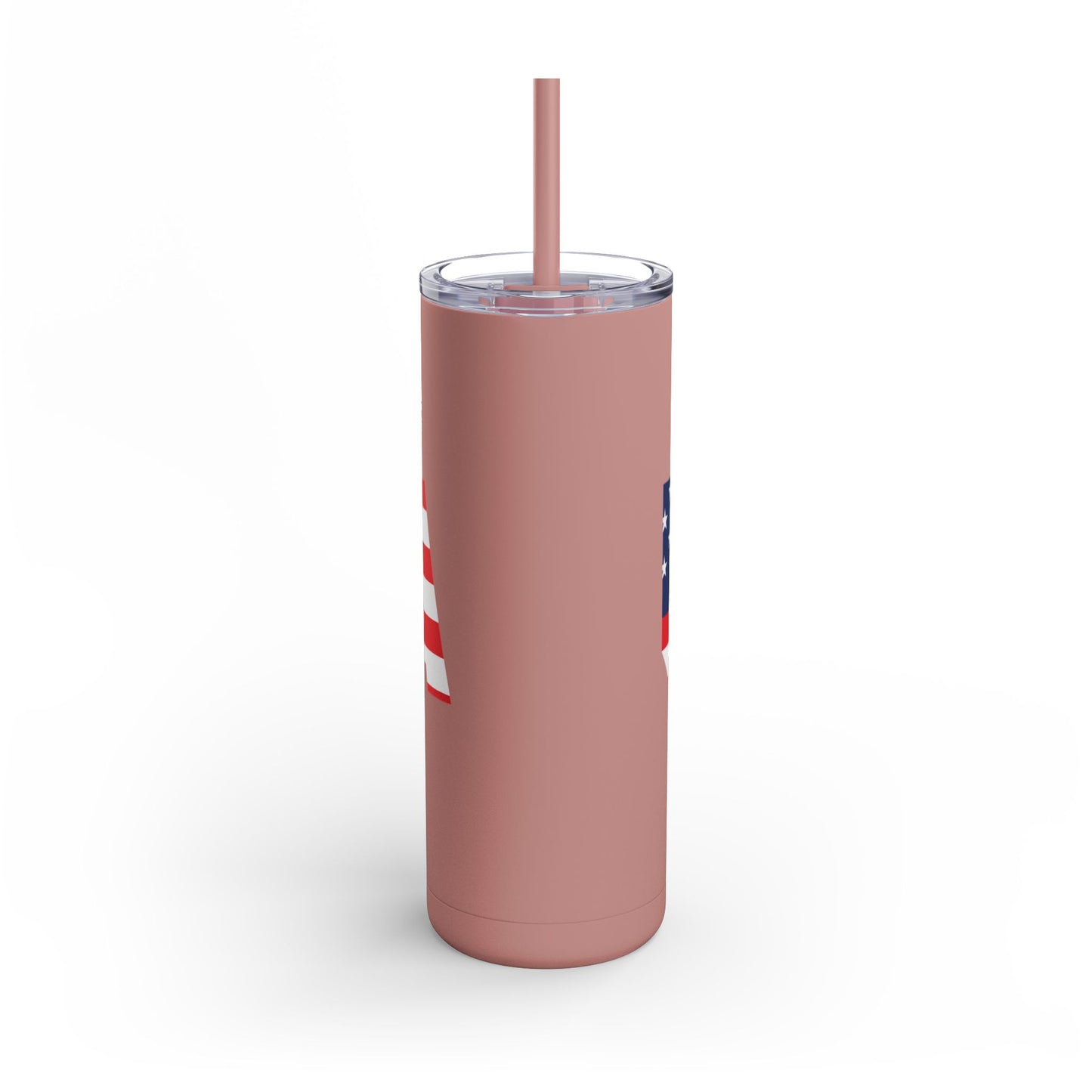 USA Flag Tumbler - 20oz Skinny Matte Drinkware, Travel Mug, Patriotic Gift, Fourth of July, Summer BBQ, Camping, Outdoor - TRV