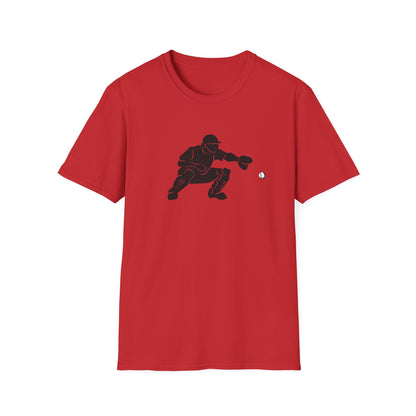 Baseball Catcher Unisex Softstyle T-Shirt, Sports Apparel, Gift for Athletes, Workout Gear, Casual Wear, Special Occasions