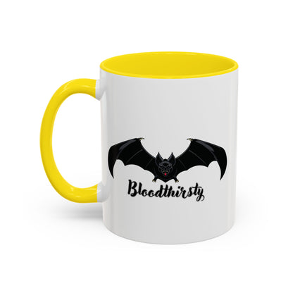 Bloodthirsty Bat Coffee Mug - Unique Halloween and Gothic Accents