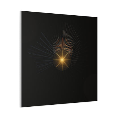 Abstract Golden Starburst Canvas