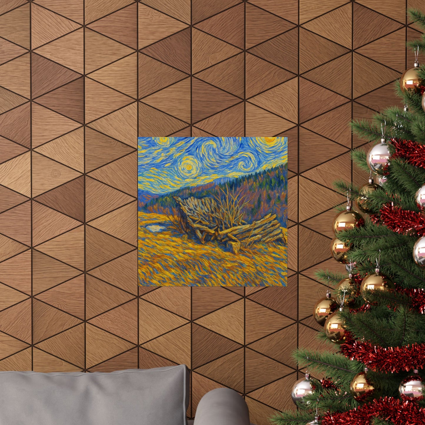 Matte Vertical Posters of Starry Night - Art Print for Home Decor, Wall Art, Gift for Art Lovers, Bacground for Celebrations - TRV