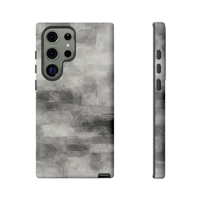 Abstract gray grid phone case for iPhone by Printify, showing a tough, protective cover with a modern geometric design.