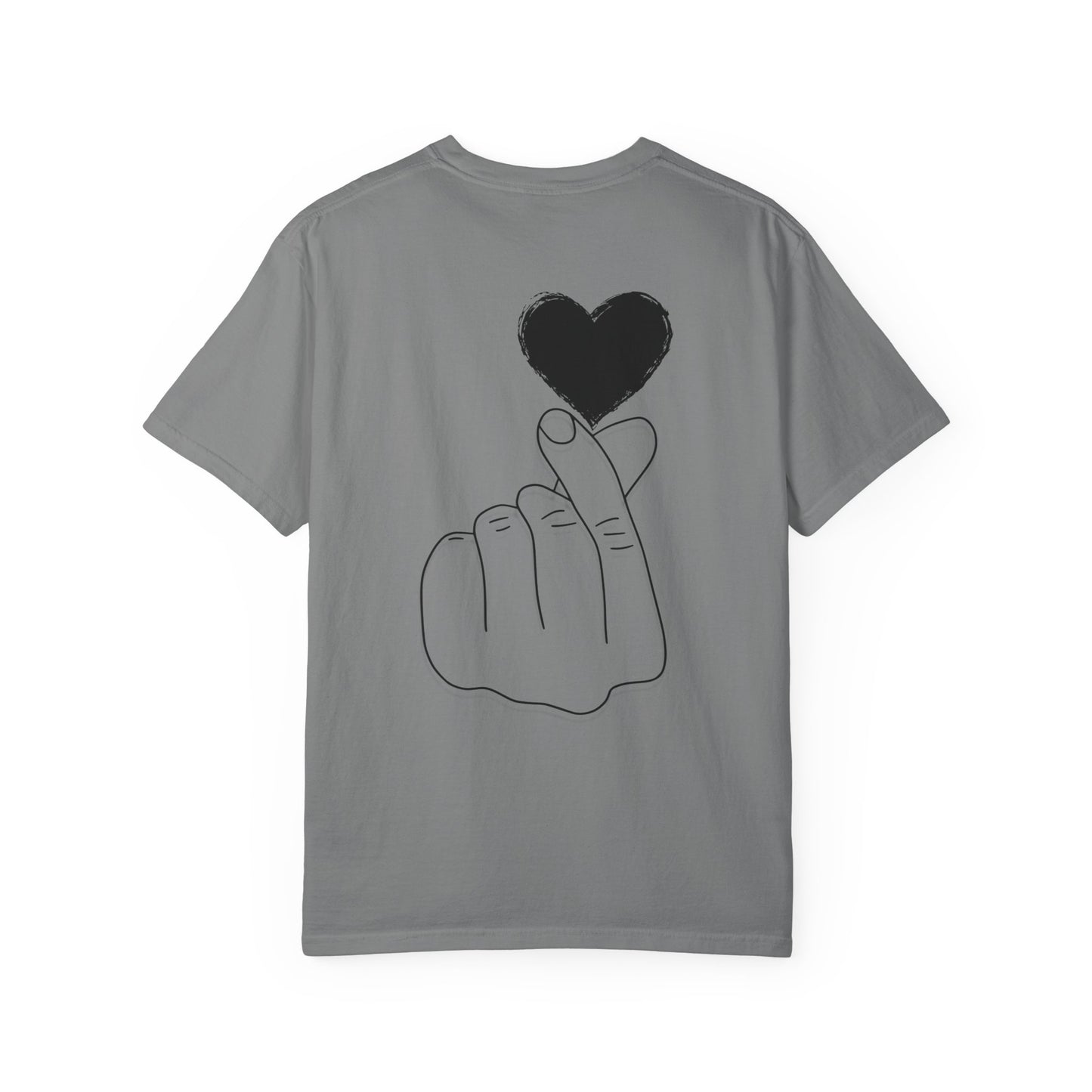 Unisex Garment-Dyed T-Shirt with Heart Design | Casual Trendy Wear for All Occasions