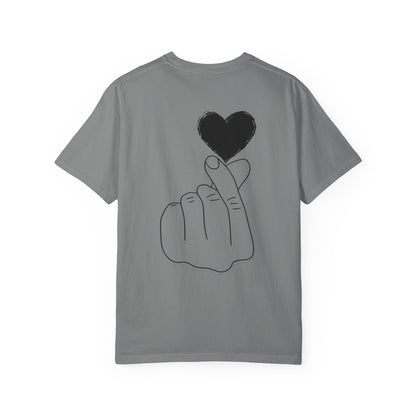 Unisex Garment-Dyed T-Shirt with Heart Design | Casual Trendy Wear for All Occasions