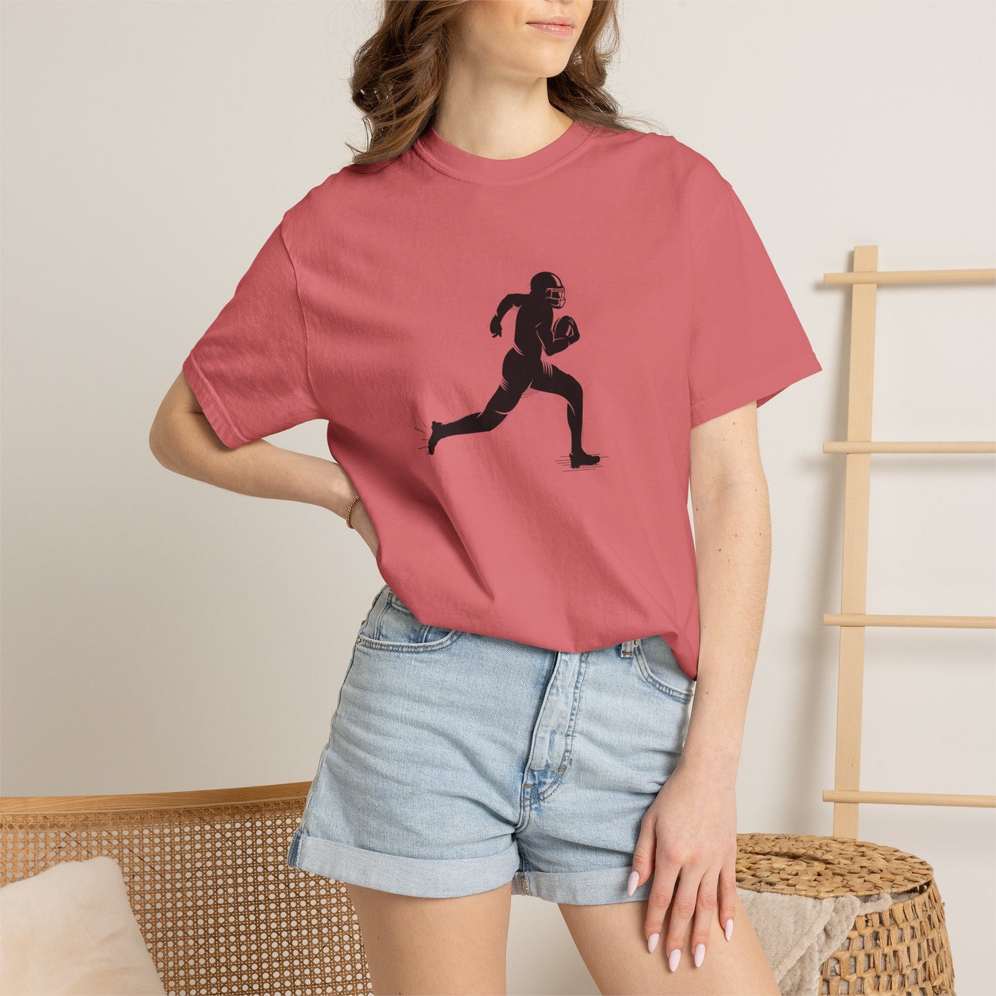 Football Player Graphic Unisex T-Shirt, Casual Sports Tee, Gift for Athletes, Workout Shirt, Everyday Wear, Unique Running Apparel