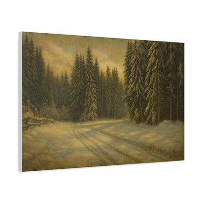 Scenic Forest Canvas Art, Nature Decor for Home, Cozy Wall Art, Perfect Gift for Nature Lovers, Rustic Cabin Decor, Winter Landscape Print - TRV