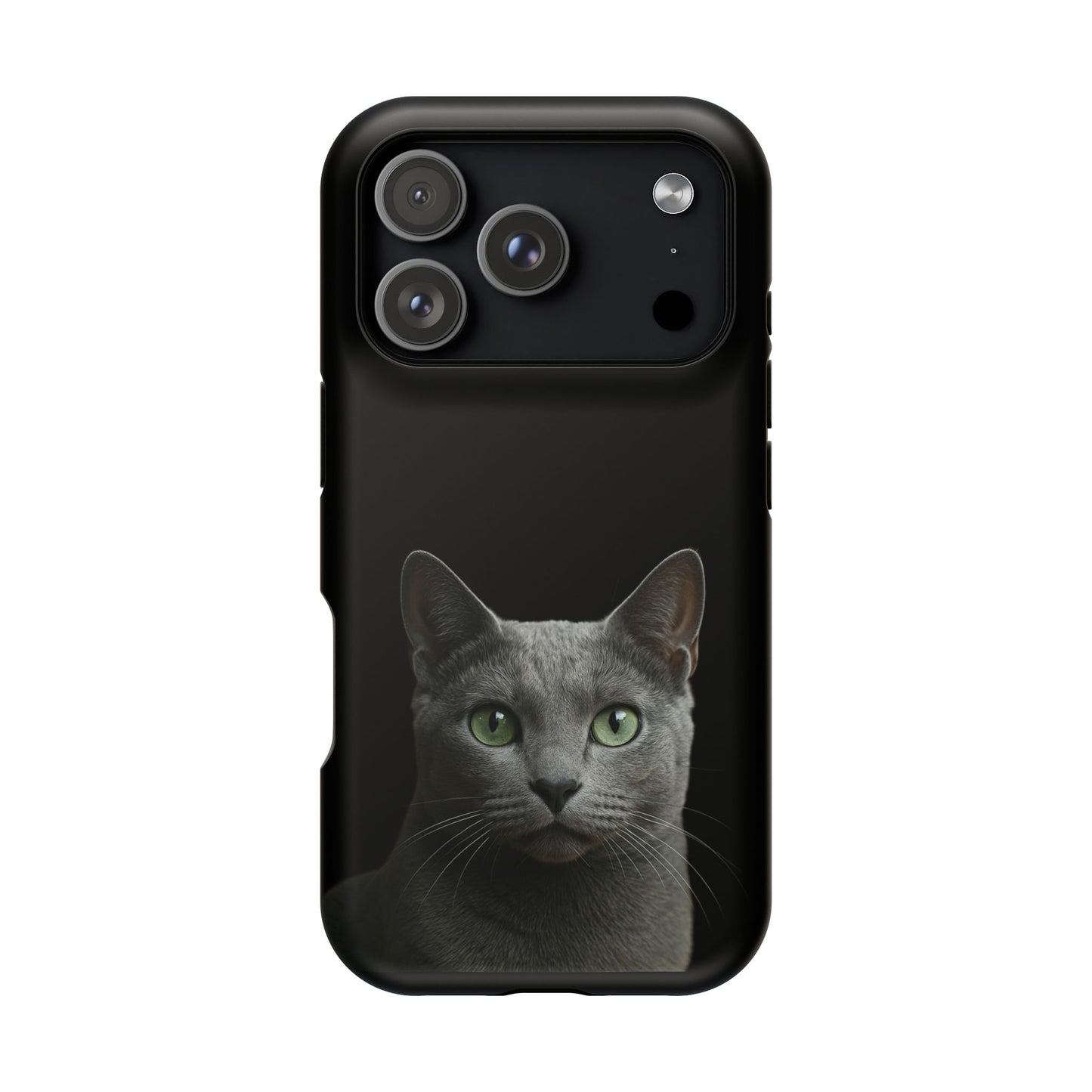 Russian Blue Cat Phone Case — Magnetic Impact-Resistant iPhone Cover