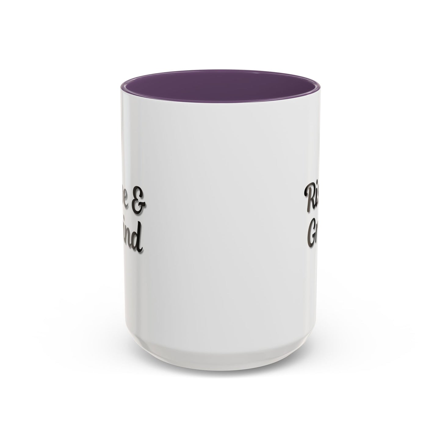 Motivational Rise & Grind Coffee Mug, Black Accent Mug, Daily Inspiration, Gift for Coffee Lovers, 11oz 15oz Ceramic Cup