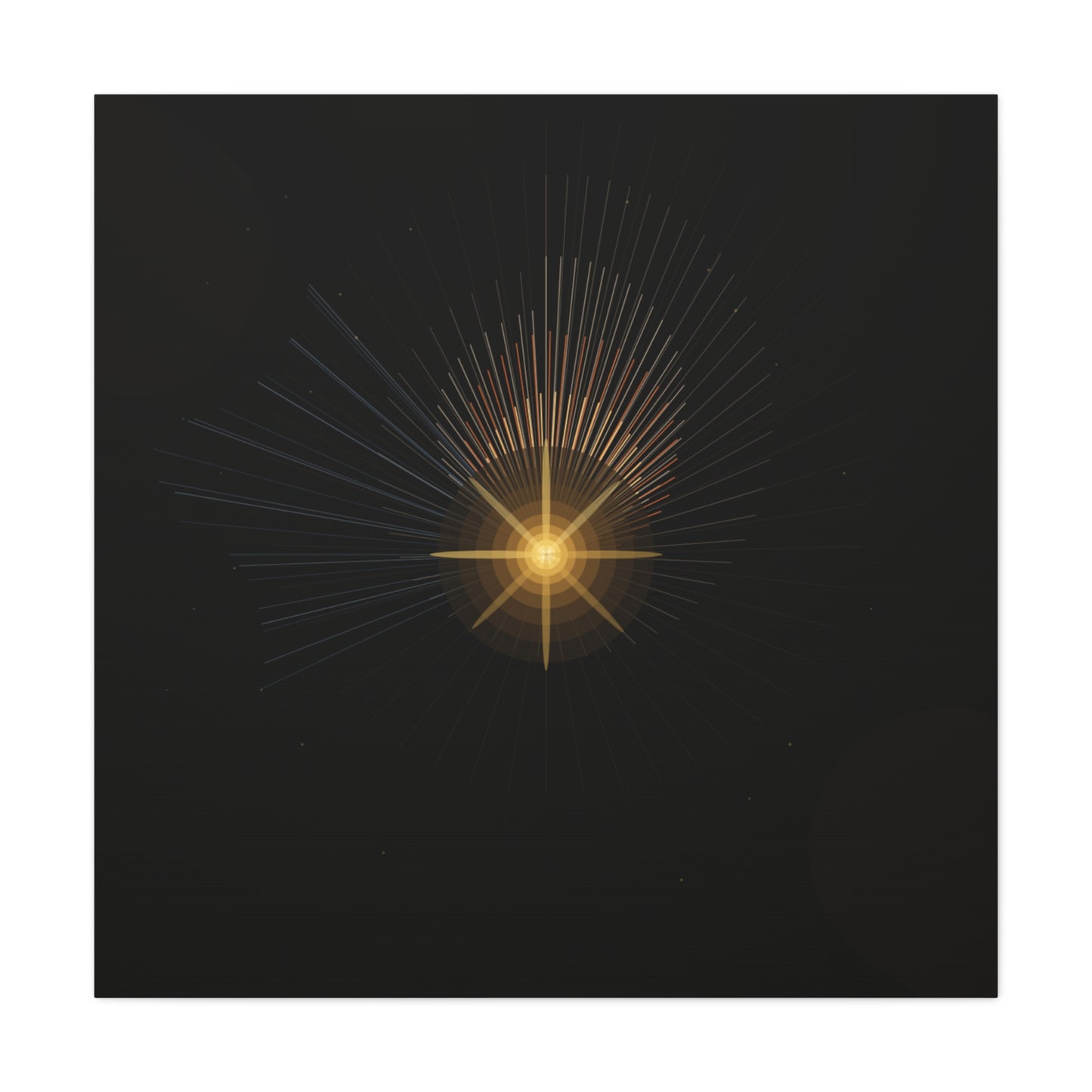 Abstract Golden Starburst Canvas