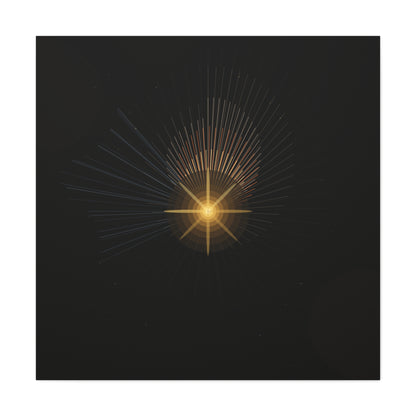 Abstract Golden Starburst Canvas