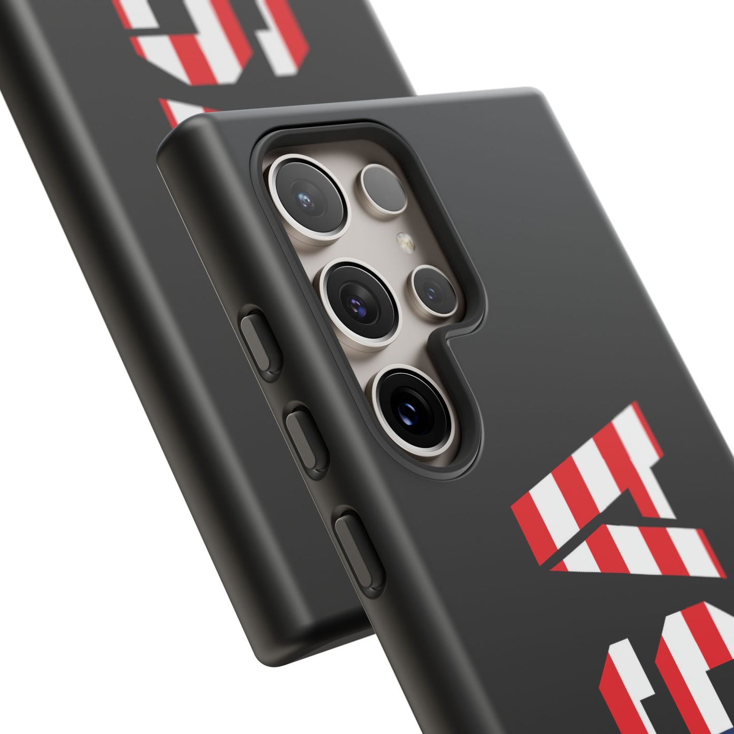 USA patriotic phone case featuring an American flag design, durable printify tough case for smartphones.