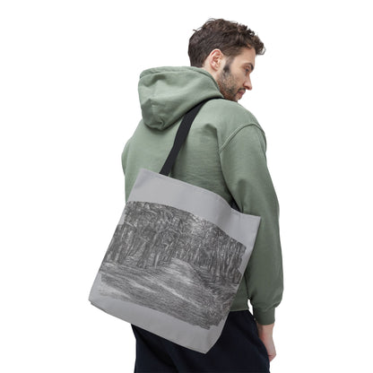 Scenic Path Tote Bag, Reversible Tote, Eco-Friendly Shopper, Outdoor Adventure Bag, Gift for Nature Lovers, Stylish Carryall - TRV