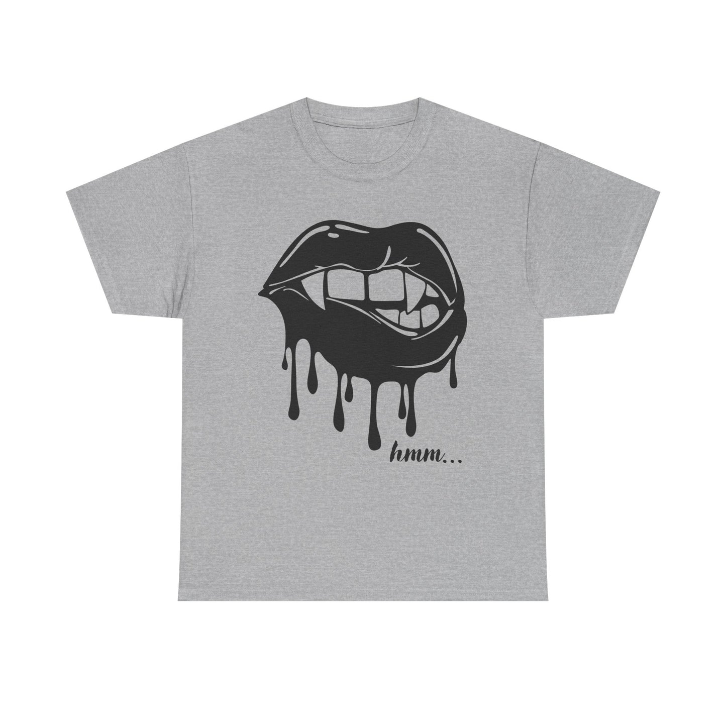 Edgy Graphic Tee - Dripping Lips Design - Unisex Heavy Cotton Tee