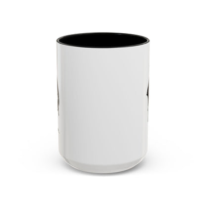 Black accent Dripping Bite coffee mug by Printify, 11oz or 15oz size, featuring a unique dripping design on a ceramic mug.