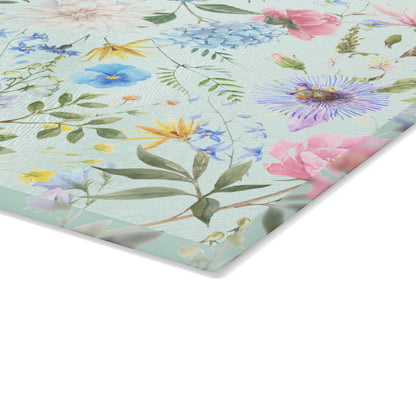Pastel Garden Floral Glass Cutting Board - view 5