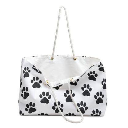Paw Print Weekender Bag - Perfect for Pet Lovers, Travel, Gym, Beach, or Overnight Stays - TRV
