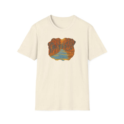 Autumn Pathway Unisex Softstyle T-Shirt, Cozy Fall Shirt, Nature Lover Tee, Scenic Route Top, Gift for Hikers, Casual Wear, Outdoor [...]