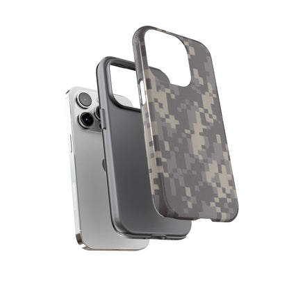 Camouflage tough phone case by Printify featuring rugged digital camo design for enhanced protection.