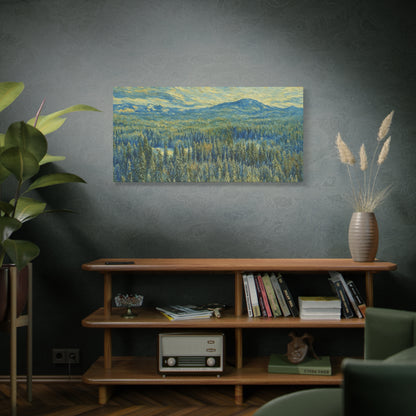 Scenic Landscape Canvas Print, Rustic Home Decor, Wall Art for Nature Lovers, Gift for Art Enthusiasts, Serene Forest Artwork - TRV