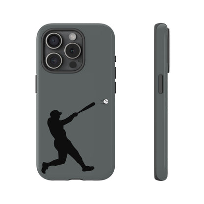 Printify baseball batter phone case, tough protective smartphone cover featuring a baseball player design.
