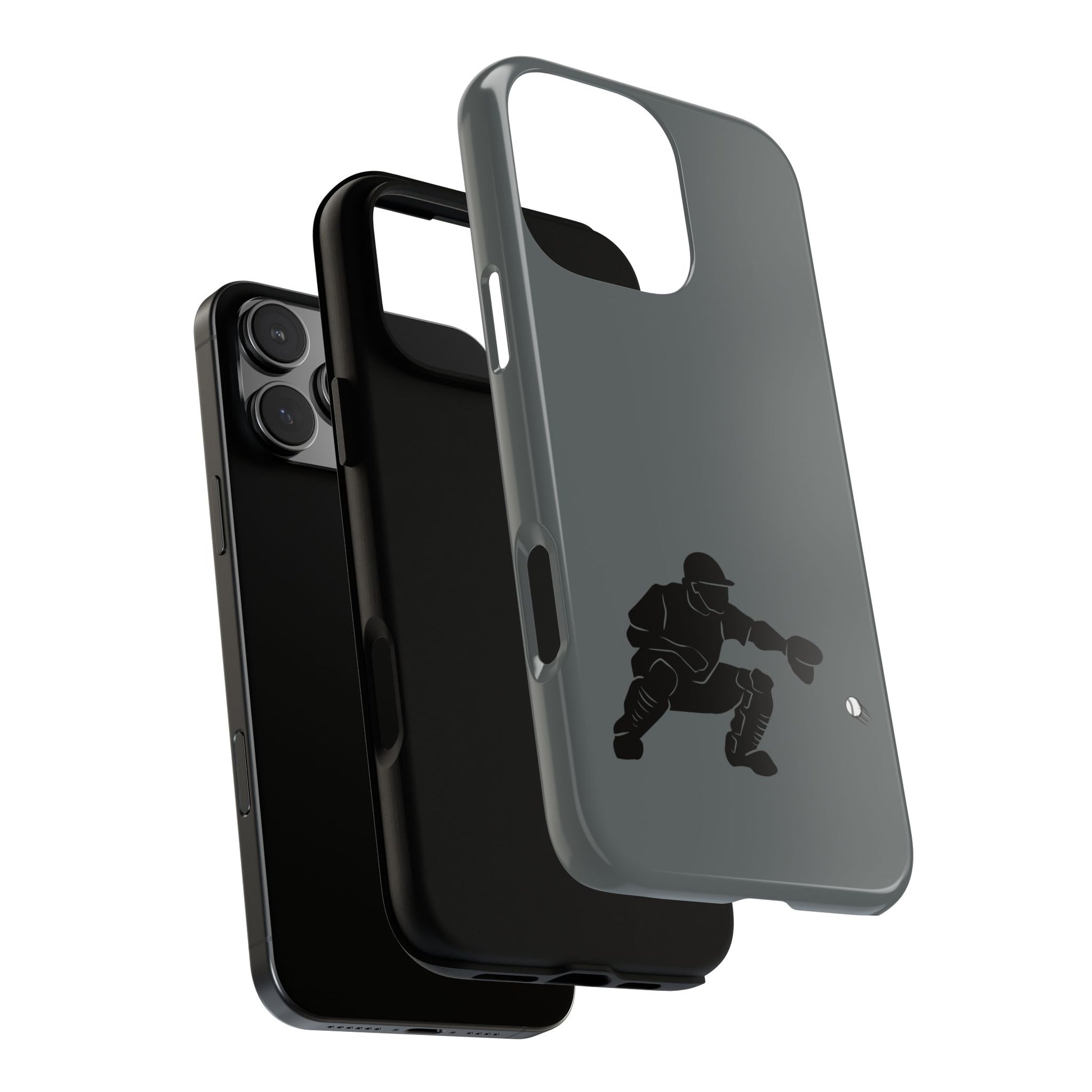 Printify baseball catcher phone case, tough protective cover with printed design, fits smartphone for durable, stylish protection.
