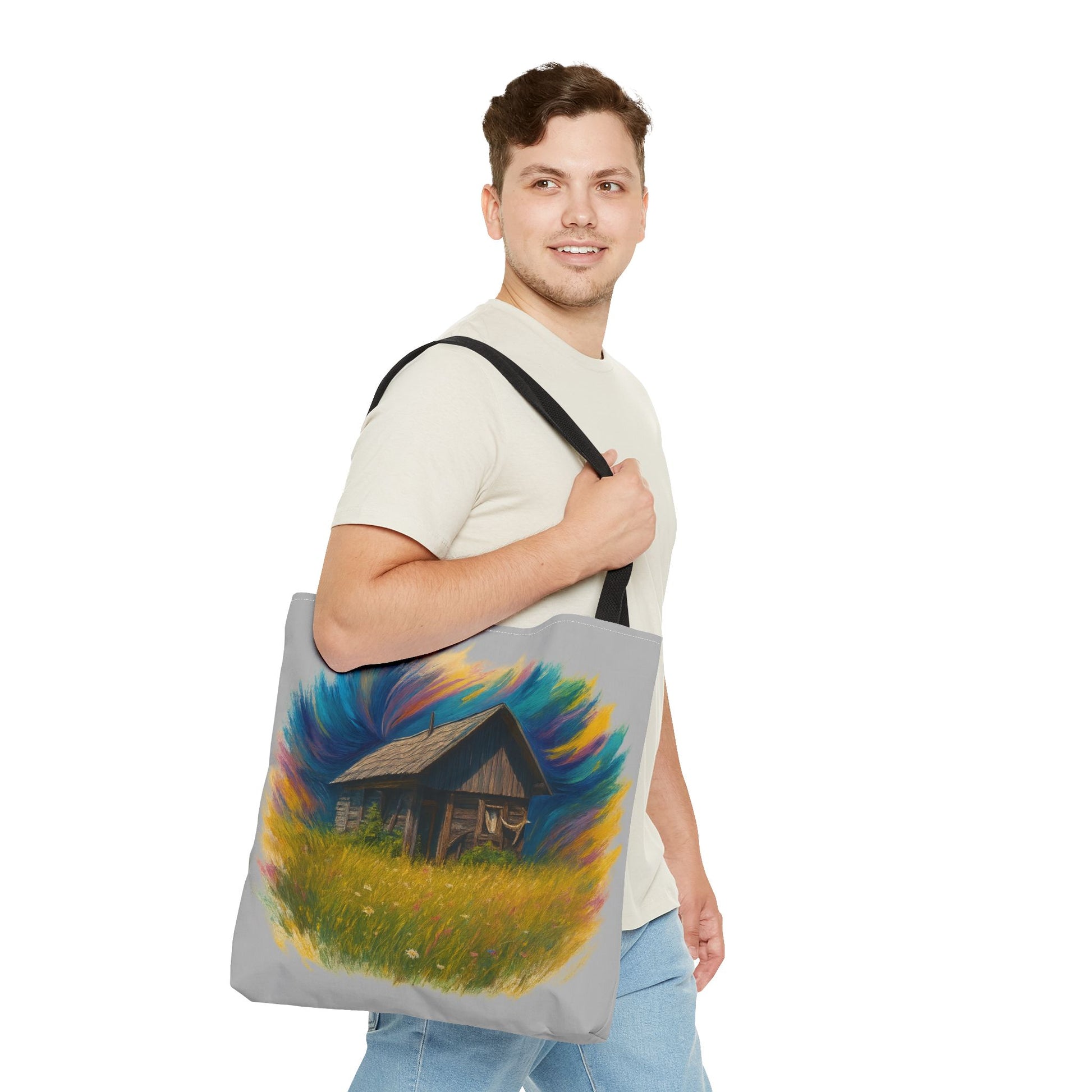 Rustic Charm Tote Bag | Boho Bag | Eco-Friendly Custom Design | Nature Lover Gift | Canvas Purse | Casual Carryall - TRV