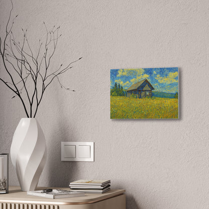 Starry Field Barn Canvas Print