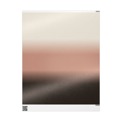 Neutral Ombre Gradient Wrapping Paper Roll — Minimal Beige to Brown Gift Wrap for Weddings, Birthdays & Everyday