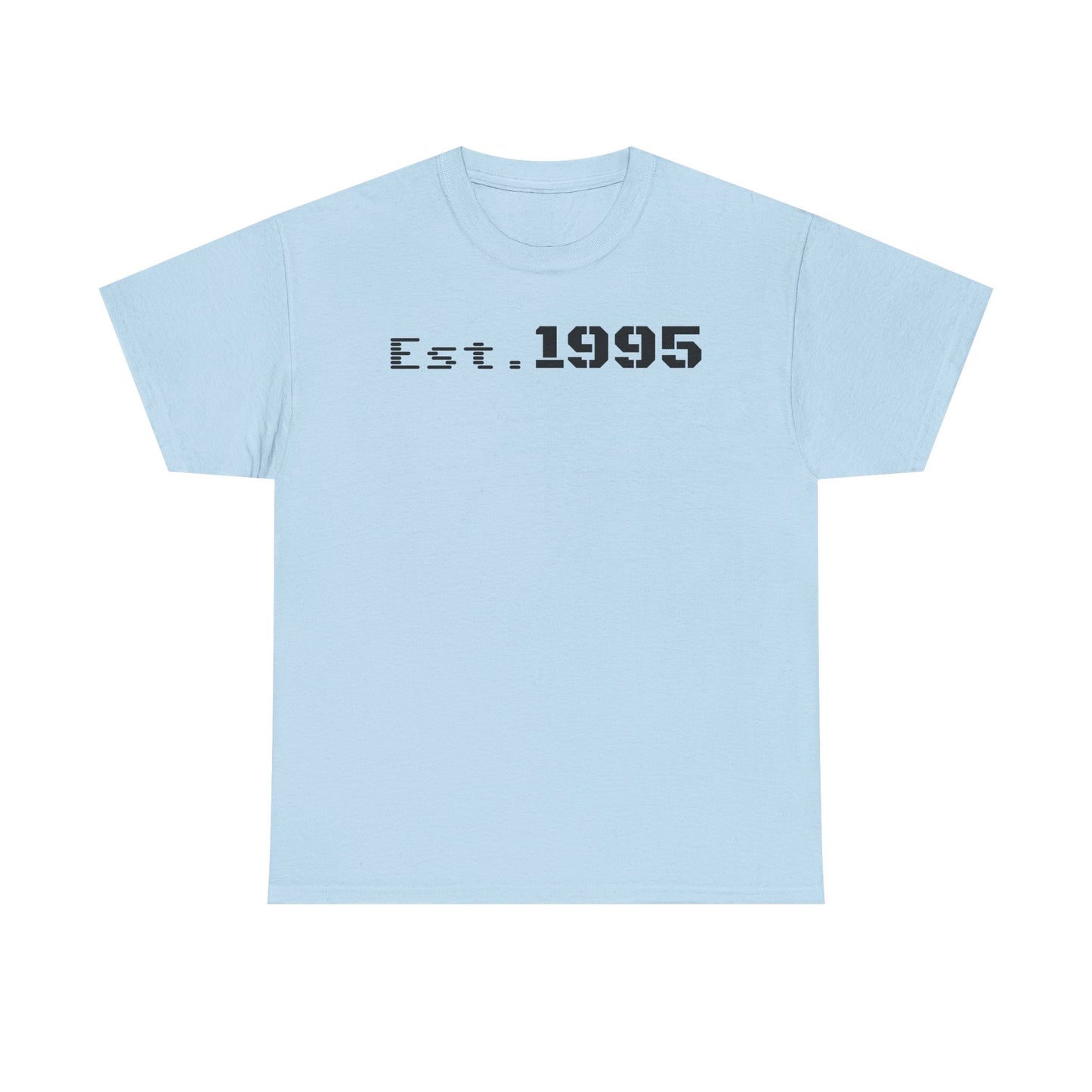 Unisex Heavy Cotton Tee - Est. 1995, Vintage Birthday Gift, Customizable Tee, Retro Unisex Shirt, Casual Everyday Wear
